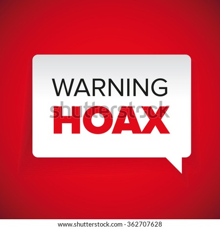 Internet Hoax warning label vector