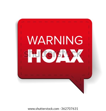 Internet Hoax warning label vector