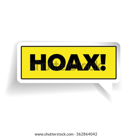 Internet Hoax warning label vector