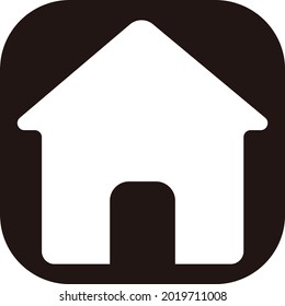 Internet home button, illustration, vector on a white background.