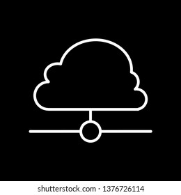 Internet hosting icon. Black background