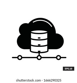 Internet Hosting Icon, Cloud Hosting Sign/symbol Vector