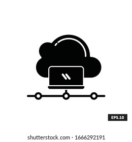 Internet Hosting Icon, Cloud Hosting Sign/symbol Vector