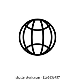 Internet http address icon isolated. Modern flat globe sign.  Www icon. Web site sign
