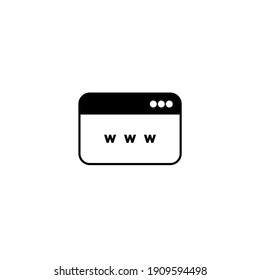 Internet http address icon isolated. Modern flat globe sign. Trendy vector network www symbol for web site design, button to mobile app. Logo online, internet illustration.
