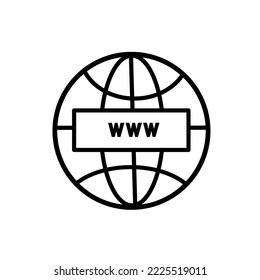 Internet http address icon isolated. Modern flat globe sign