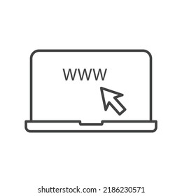 Internet http address icons  symbol vector elements for infographic web