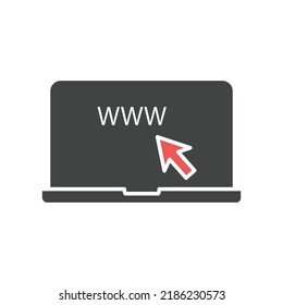 Internet http address icons  symbol vector elements for infographic web