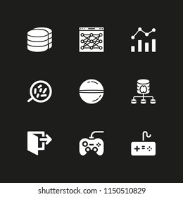 internet icon. 9 internet set with analytics, medicine, database and seo and web vector icons for web and mobile app