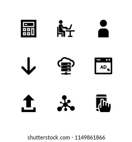 internet icon. 9 internet set with browser, medicine, code and seo and web vector icons for web and mobile app