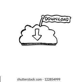 internet icon button cartoon doodle