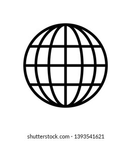 Internet icon, Click to go to website or internet line art icon for apps