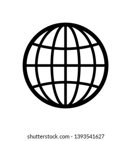 Internet icon, Click to go to website or internet line art icon for apps