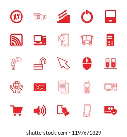 Internet icon. collection of 25 internet filled and outline icons such as laptop, love letter, server, mouse, volume, pc. editable internet icons for web and mobile.