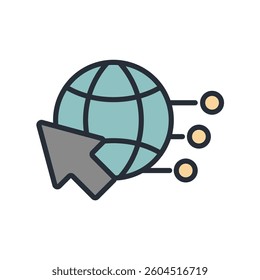 internet icon collection .design style with background