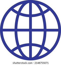 Internet icon. Connection symbol. Globe icon. Concept of globalization. Earth logo.