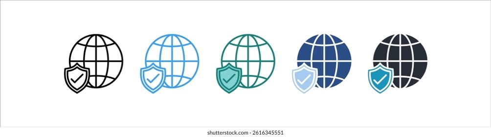 Internet Icon In Different Style Vector