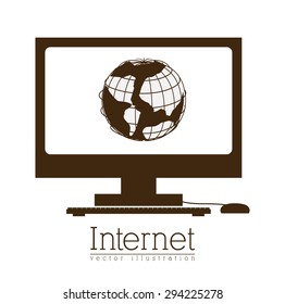Internet icon digital design, vector illustration eps 10