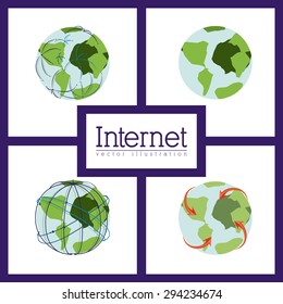 Internet icon digital design, vector illustration eps 10