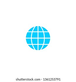 Internet icon in flat style.