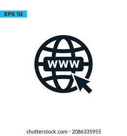 internet icon flat vector design template