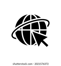 icono de internet del vector de diseño de estilo glifo 