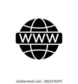 icono de internet del vector de diseño de estilo glifo 