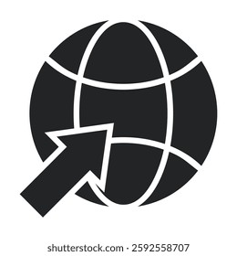 Internet Icon Glyph Style. Vector Illustration For Graphic Design