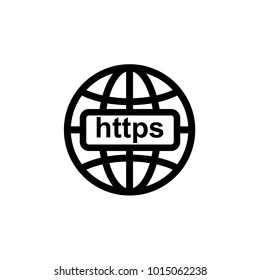 Internet icon. Go to secured web page sign vector illustration.