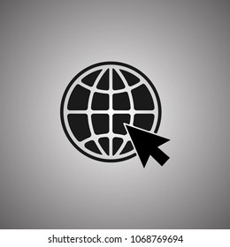 Internet icon. Go to web sign vector illustration. Internet browser symbol.