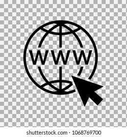 Internet icon. Go to web sign vector illustration. Internet browser symbol.