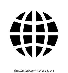 Internet icon. Go to web sign illustration.icon web : globe