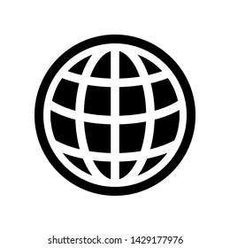Internet icon. Go to web sign illustration.icon web : globe