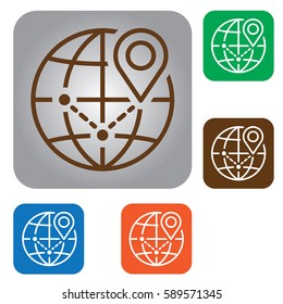 Internet icon. Go to web sign.