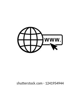 Internet icon, Go to web icon symbol vector. web icon vector
