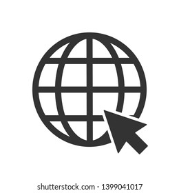 Internet Icon. Illustration of Data Access, Connection or Network As A Simple Vector, Trendy Sign & Symbol for Design and Websites, Presentation or Application.