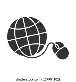 Internet Icon. Illustration of Data Access, Connection or Network As A Simple Vector, Trendy Sign & Symbol for Design and Websites, Presentation or Application.