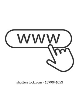 Internet Icon. Illustration of Data Access, Connection or Network As A Simple Vector, Trendy Sign & Symbol for Design and Websites, Presentation or Application.