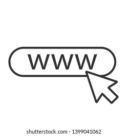 Internet Icon. Illustration of Data Access, Connection or Network As A Simple Vector, Trendy Sign & Symbol for Design and Websites, Presentation or Application.