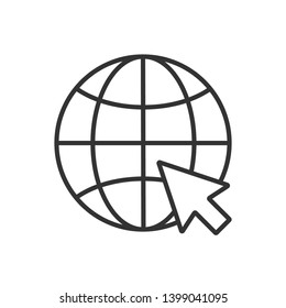 Internet Icon. Illustration of Data Access, Connection or Network As A Simple Vector, Trendy Sign & Symbol for Design and Websites, Presentation or Application.