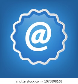 Internet icon isolated on blue round button abstract illustration