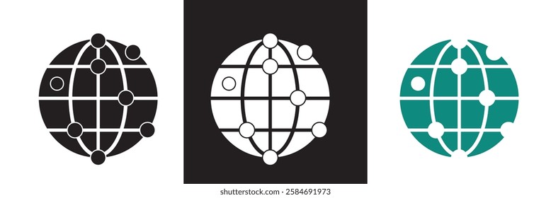 Internet icon. isolated on white and black background. vector illustration. EPS10