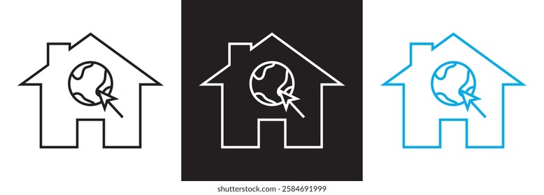 Internet icon. isolated on white and black background. vector illustration. EPS10