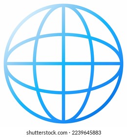Icono de Internet ilustración vectorial aislada. Simple vector web azul para logotipo, icono, elemento, accesorio, símbolo, negocio, diseño o decoración. Símbolo de esquema de internet de color azul brillante