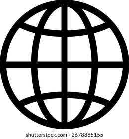 Icono de Internet Ilustración vectorial aislada.  Símbolo plano simple.
