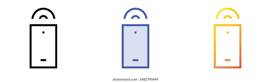 internet icon. Linear, Blue Fill and Gradient Style Design Isolated On White Background