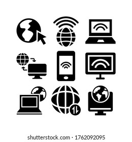 internet icon or logo isolated sign symbol vector illustration - Collection of high quality black style vector icons
