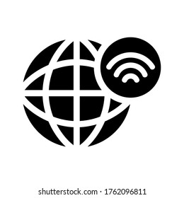 icono de internet o logotipo símbolo de signo aislado ilustración vectorial - iconos vectoriales de estilo negro de alta calidad
