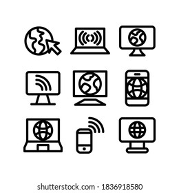 internet icon or logo isolated sign symbol vector illustration - Collection of high quality black style vector icons
