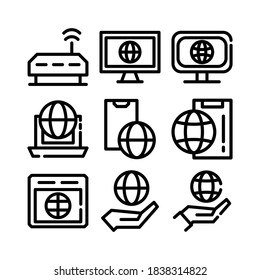 internet icon or logo isolated sign symbol vector illustration - Collection of high quality black style vector icons

